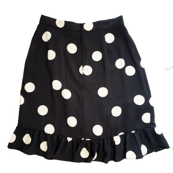 Modcloth Polka Dot Ruffle Pencil Skirt Women's Size 8 Precious! - Picture 3 of 12